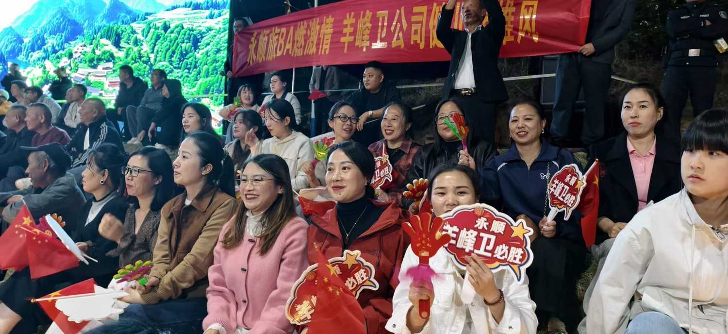 山上的球场没有看台，观众就坐在草坡上，坐得高看得远